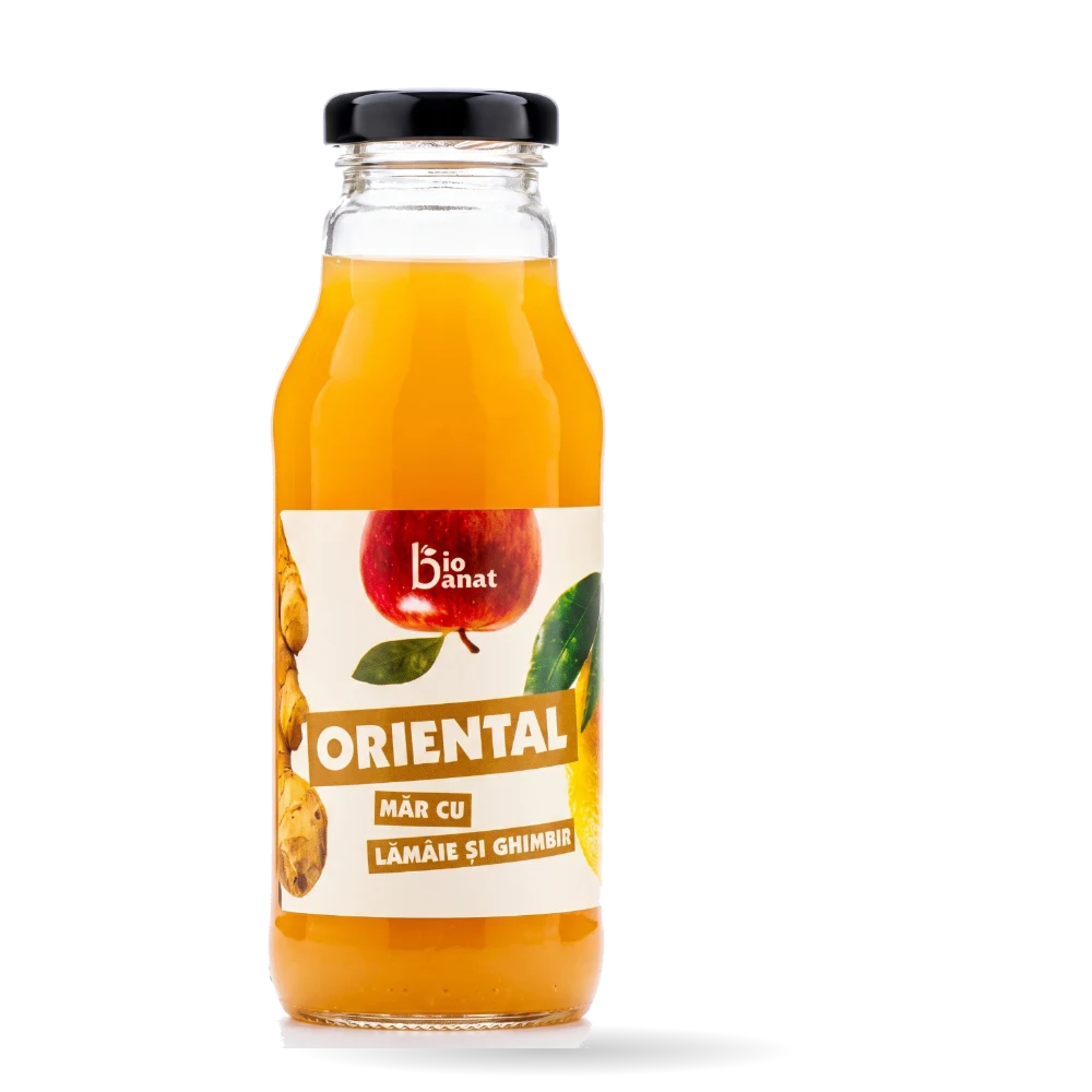 ORIENTAL 100% NATURAL-suc de mere cu lămaie și ghimbir 300ml COMANDA MINIMA 6bucati!