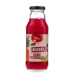 ROZEL %NATURAL -suc de mere cu morcovi și sfeclă 300ml COMANDA MINIMA 6 bucati!